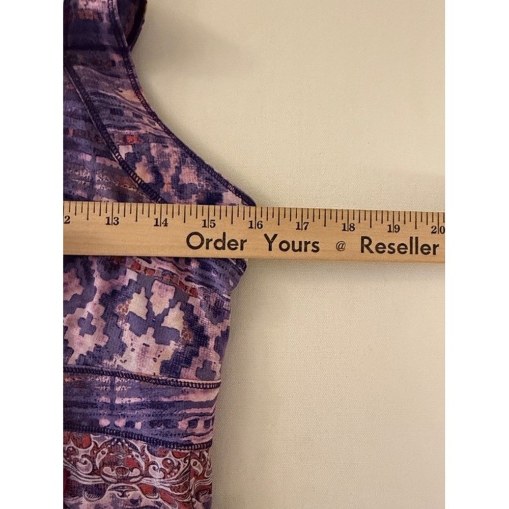 Title Nine Nimblene Halter‎ Dress Purple Ikat Floral Athletic Stretch Size 4 - Picture 8 of 12